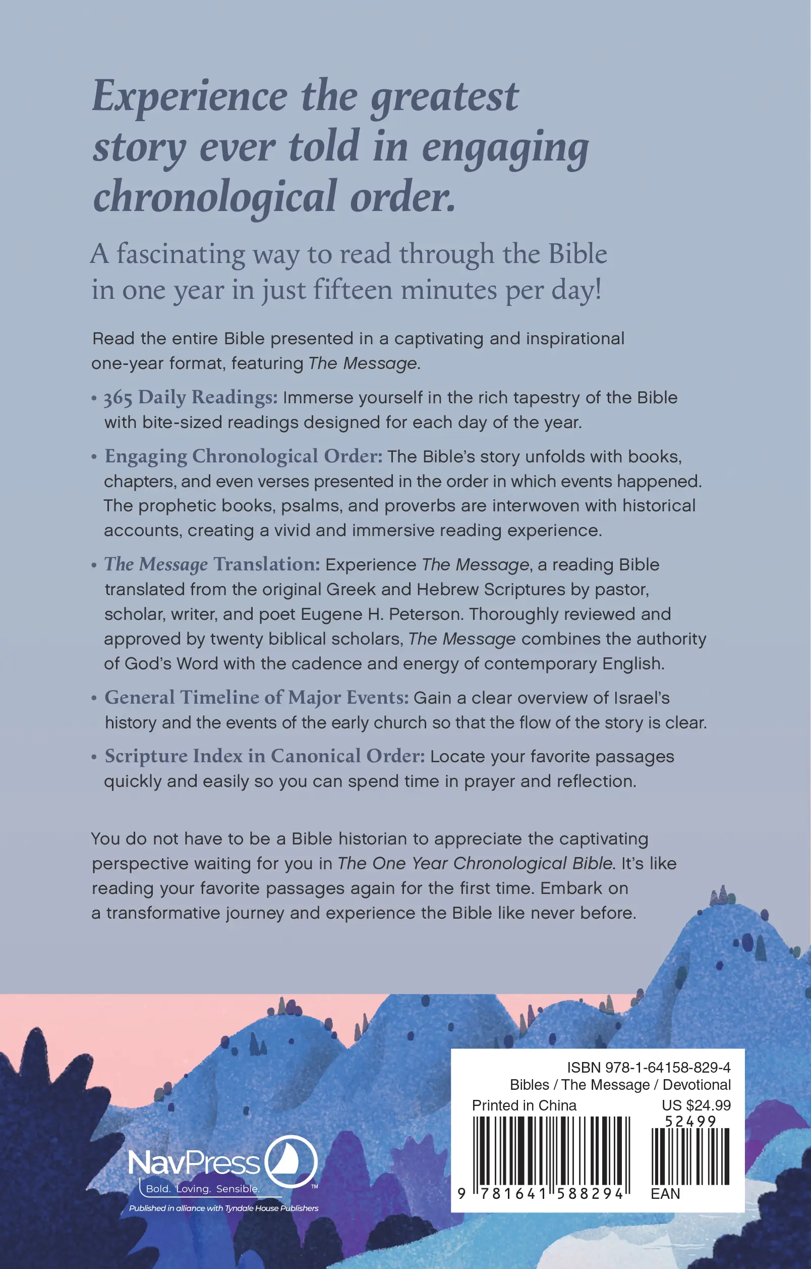 The One Year Chronological Bible The Message 3 The One Year Chronological Bible The Message