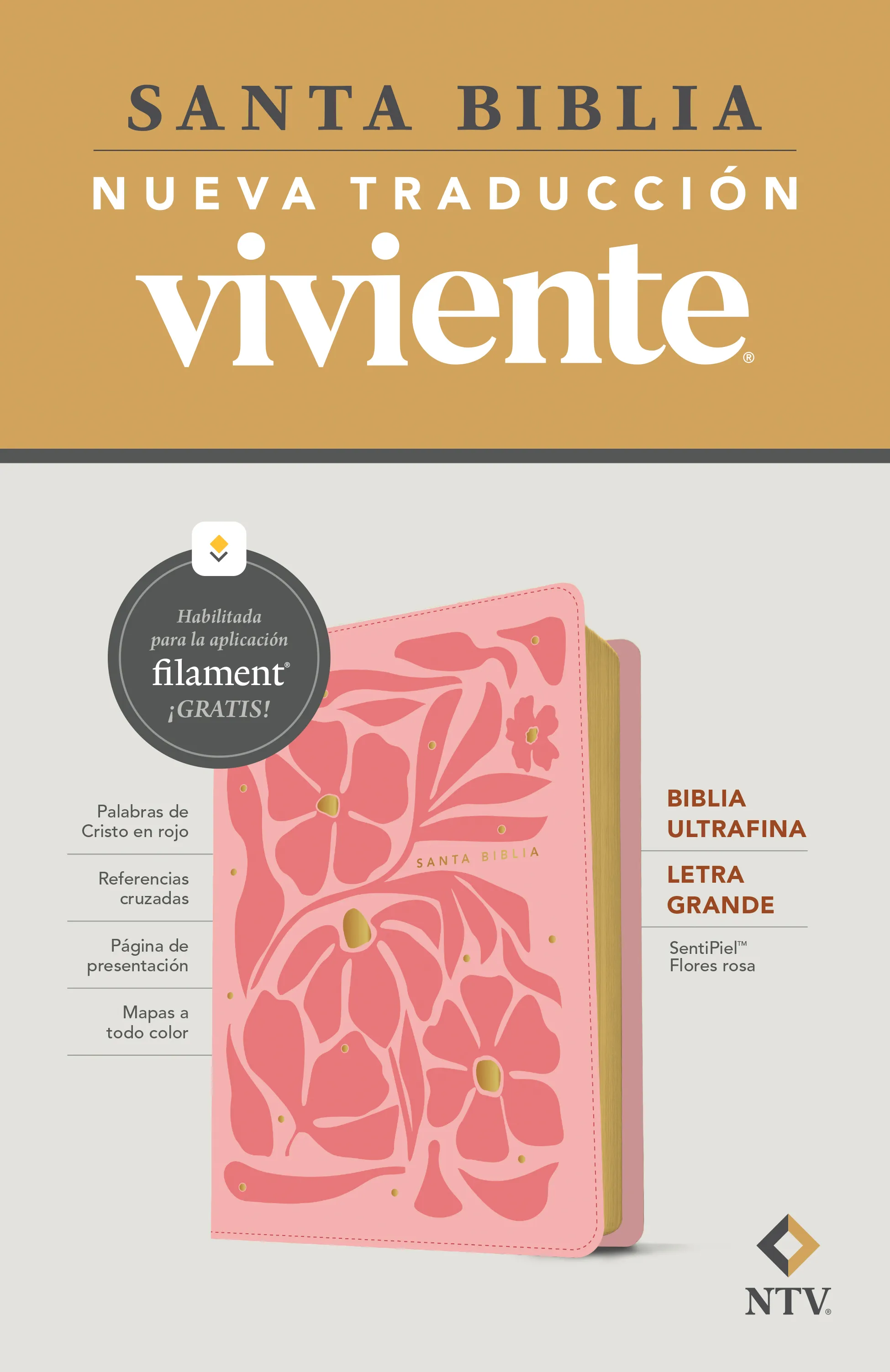 Biblia ultrafina NTV, letra grande con Filament 