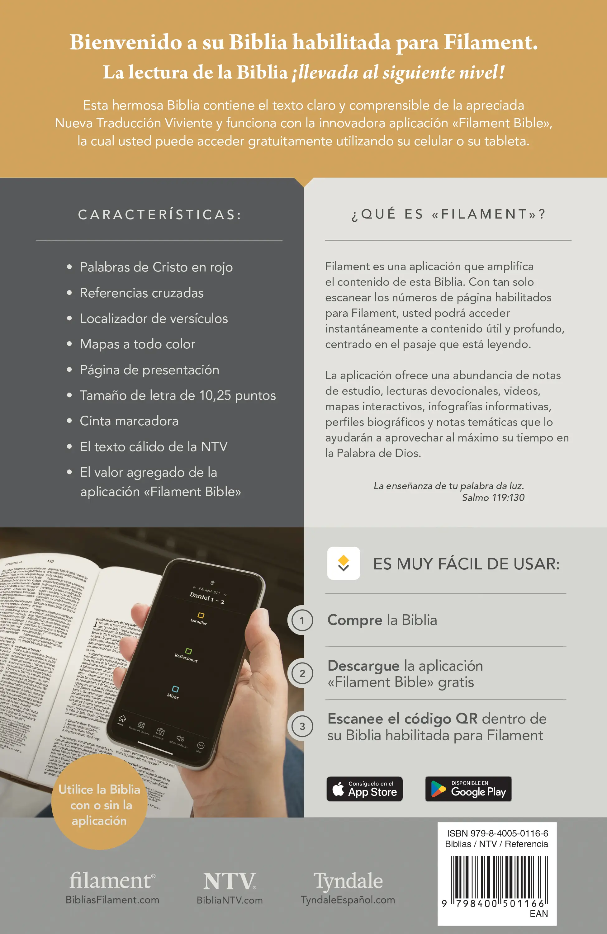 Biblia ultrafina NTV, letra grande con Filament 6 Biblia ultrafina NTV, letra grande con Filament