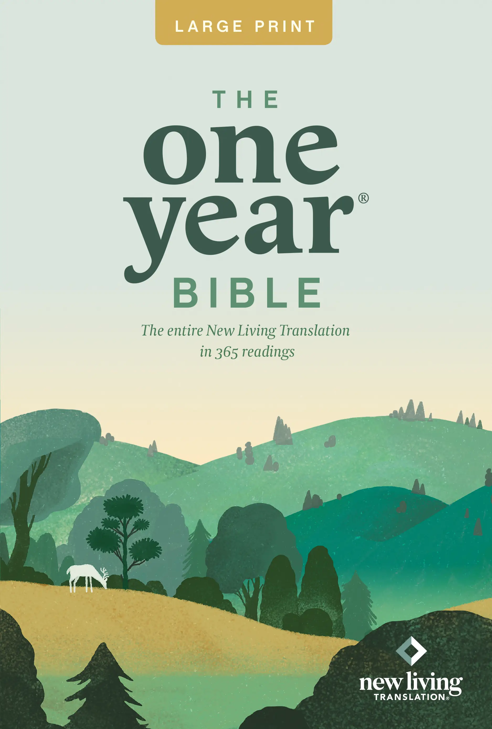 The One Year Bible NLT, Large Print Thinline Edition 