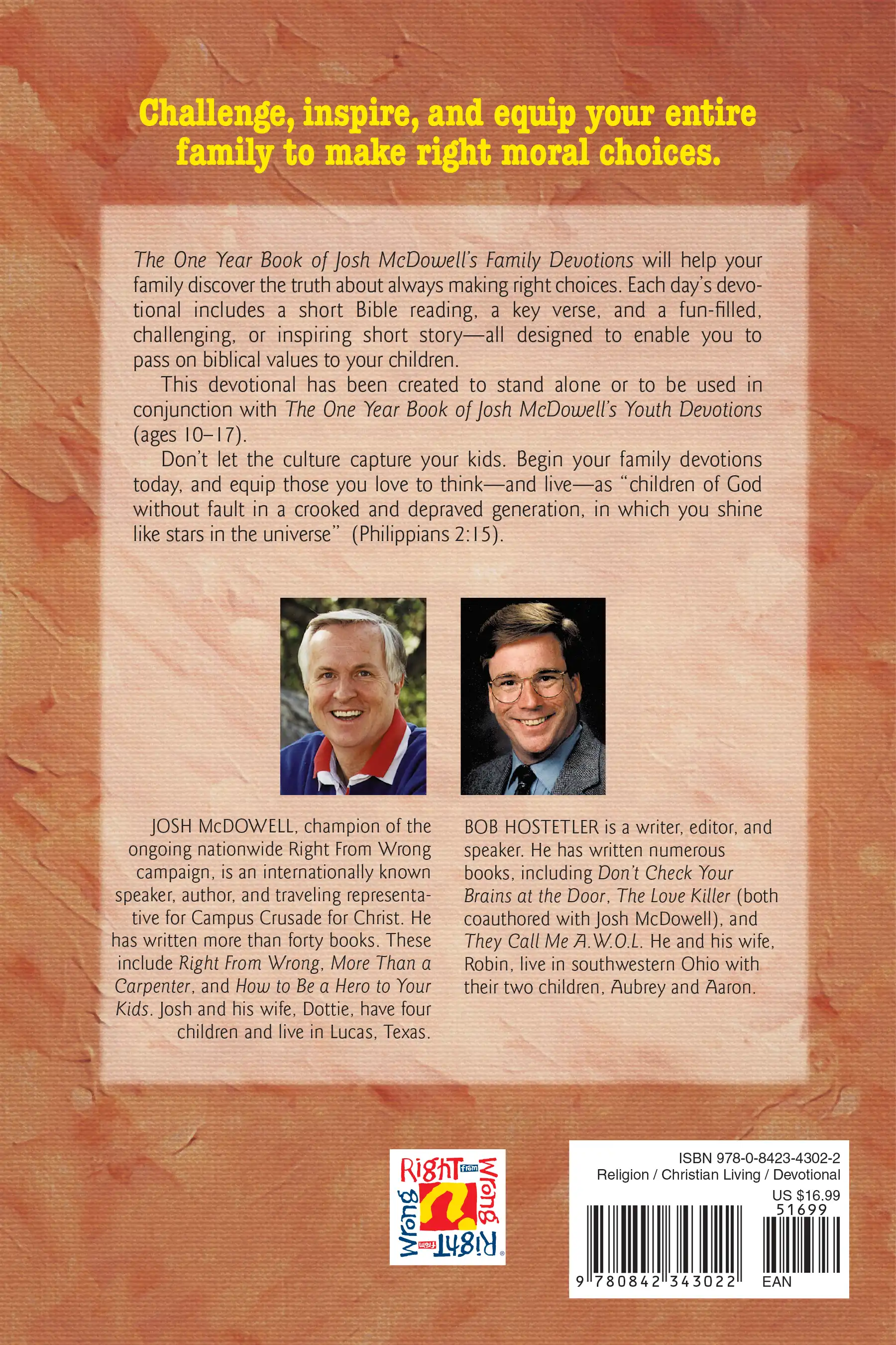 The One Year Book of Josh McDowell’s Family Devotions 2 The One Year Book of Josh McDowell’s Family Devotions
