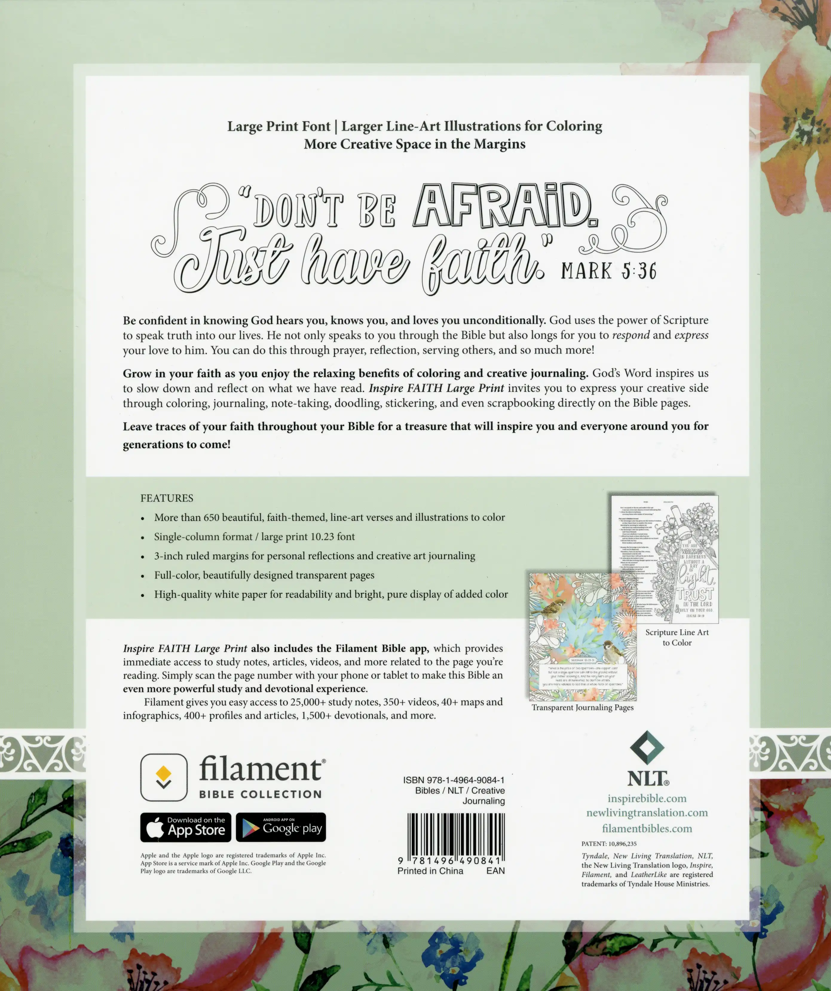 Inspire FAITH Bible Large Print NLT, Filament Enabled 5 Inspire FAITH Bible Large Print NLT, Filament Enabled