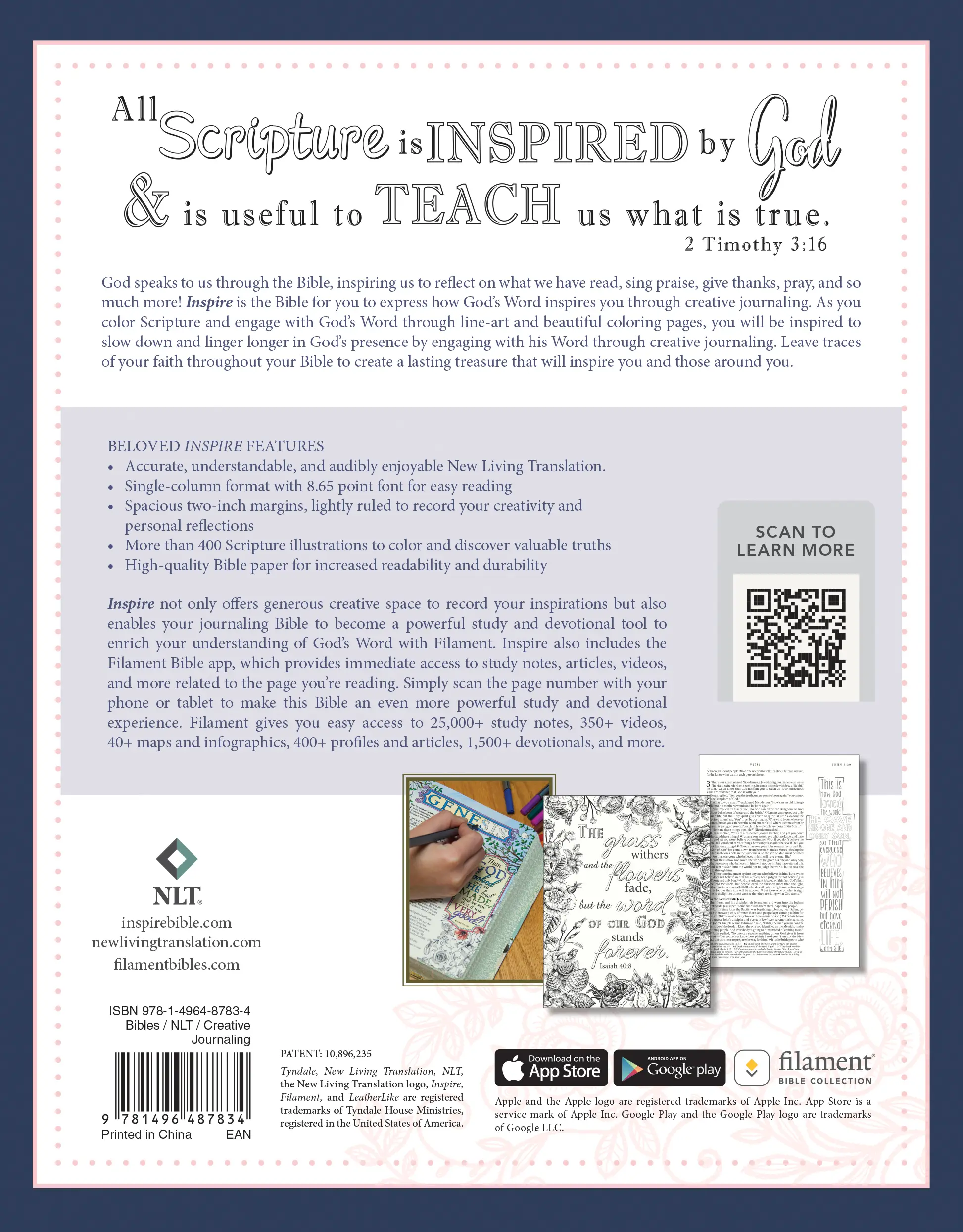 Inspire Bible NLT, Filament Enabled 4 Inspire Bible NLT, Filament Enabled