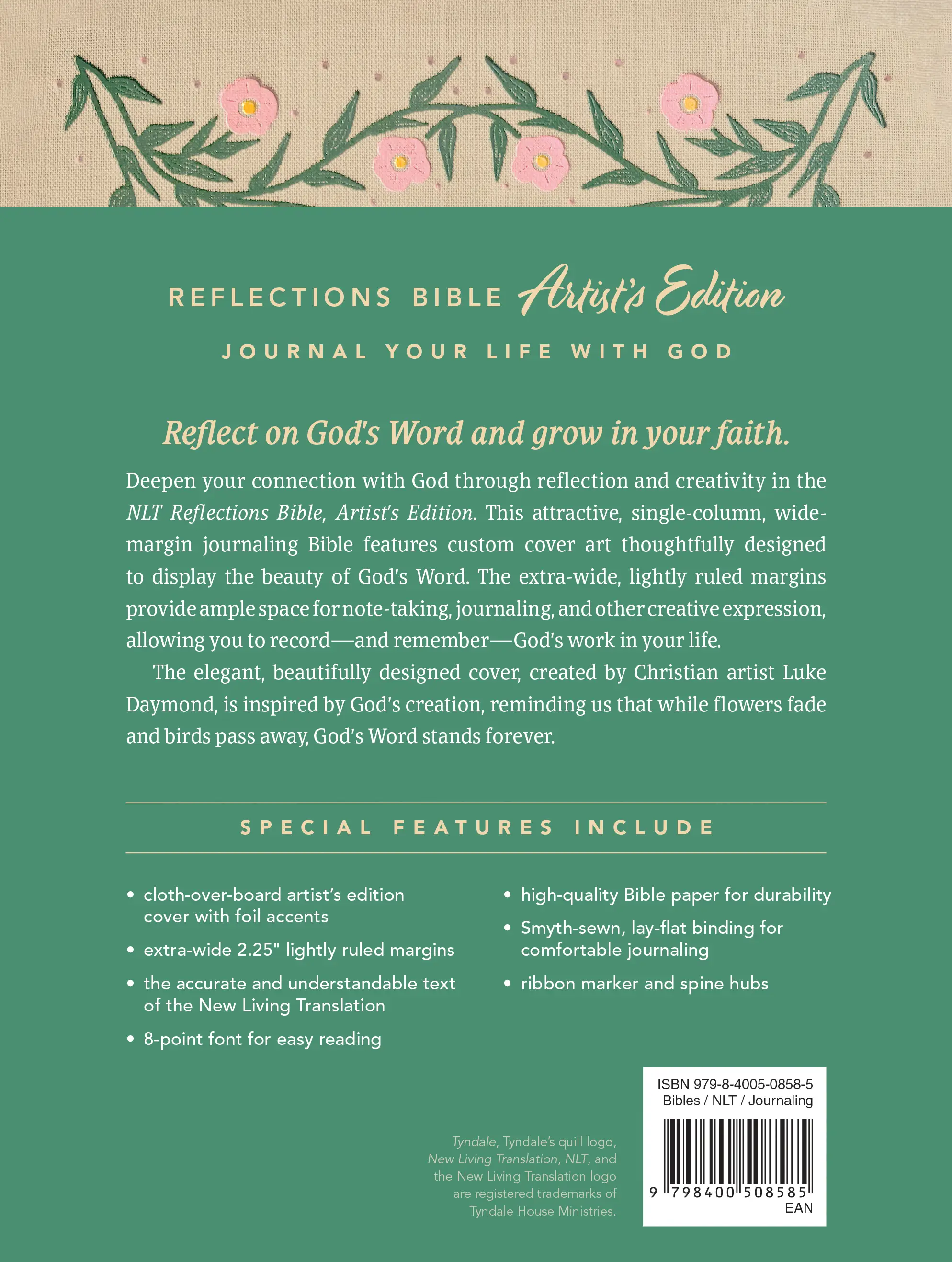 NLT Reflections Bible, Artistâs Edition 6 NLT Reflections Bible, Artistâs Edition